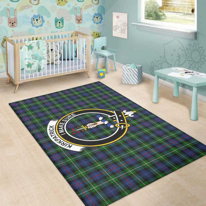 Scottish Kirkpatrick Clan Crest Tartan Area Rug Tartan Plaid 5