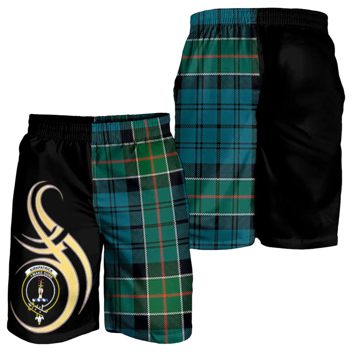 Scottish Kirkpatrick Clan Crest Tartan Believe in Me Men's Shorts
