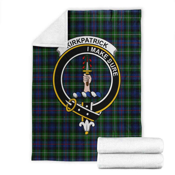 Scottish Kirkpatrick Clan Crest Tartan Blanket Tartan Plaid 1