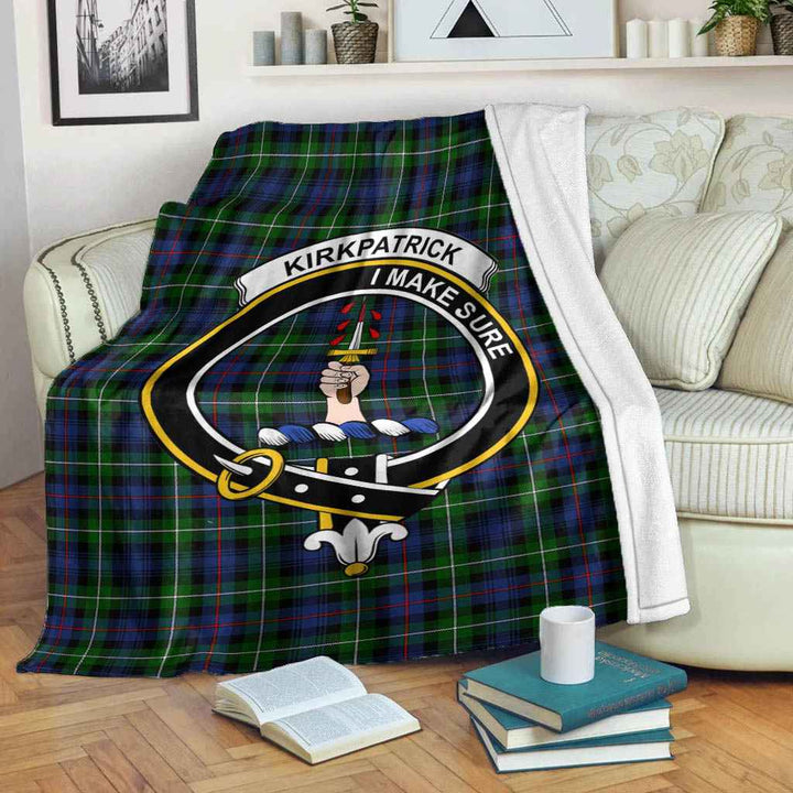 Scottish Kirkpatrick Clan Crest Tartan Blanket Tartan Plaid 2
