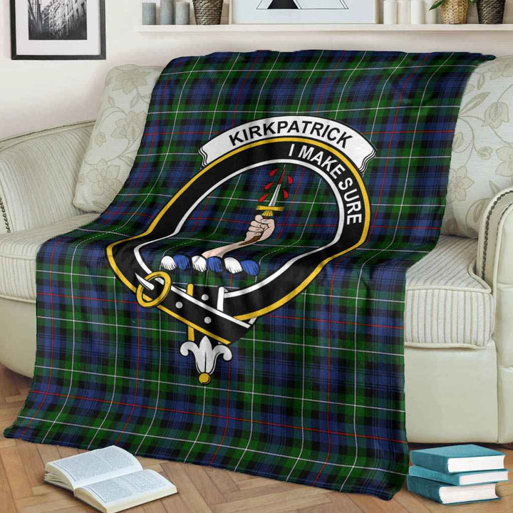 Scottish Kirkpatrick Clan Crest Tartan Blanket Tartan Plaid 3