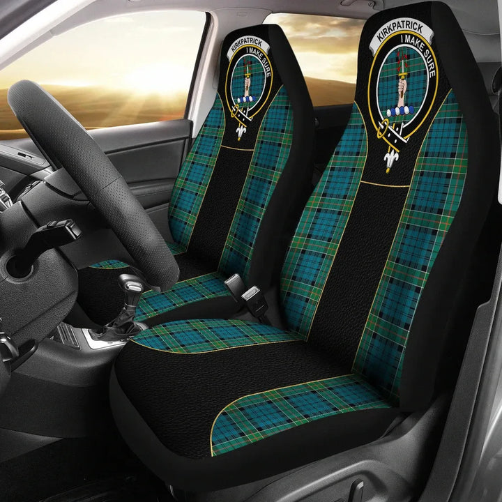 Scottish Kirkpatrick Clan Crest Tartan Car Seat Covers - Special Style 1