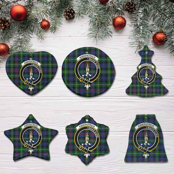 Scottish Kirkpatrick Clan Crest Tartan Ceramic Ornament All Tartan Plaid