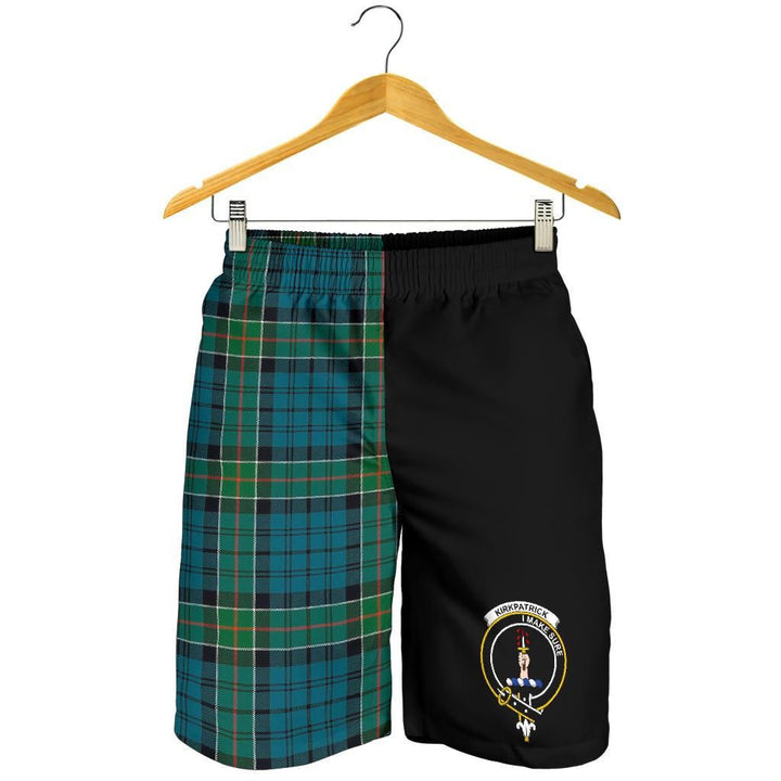Scottish Kirkpatrick Clan Crest Tartan Half of Me Men's Shorts