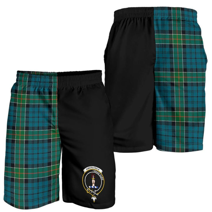 Scottish Kirkpatrick Clan Crest Tartan Half of Me Men's Shorts