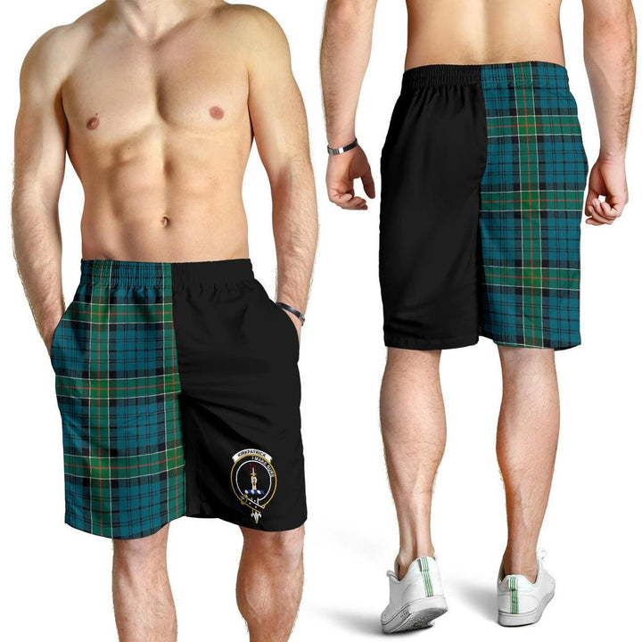 Scottish Kirkpatrick Clan Crest Tartan Half of Me Men's Shorts