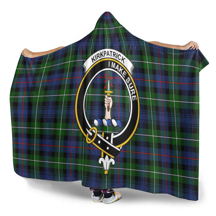 Scottish Kirkpatrick Clan Crest Tartan Hooded Blanket Tartan Plaid 3