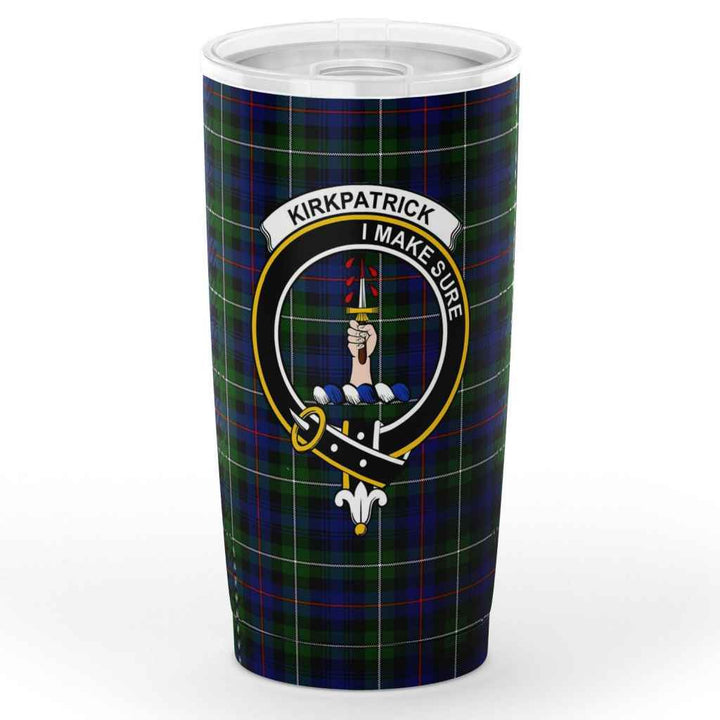 Scottish Kirkpatrick Clan Crest Tartan Insulated Tumbler Tartan Plaid 1