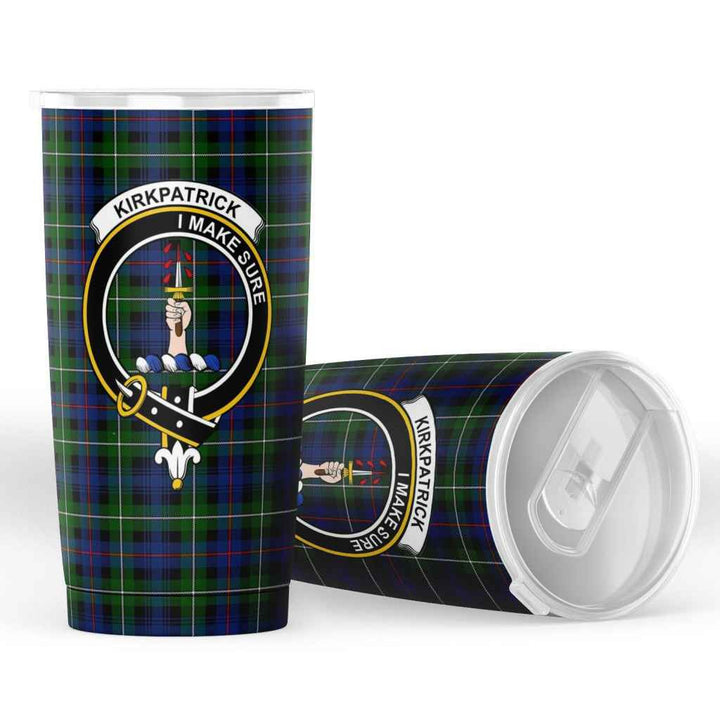 Scottish Kirkpatrick Clan Crest Tartan Insulated Tumbler Tartan Plaid 4