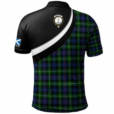Scottish Kirkpatrick Clan Crest Tartan Polo Shirt - Scotland Forever Style Back Side Tartan Plaid