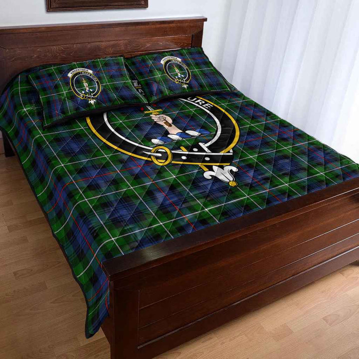 Scottish Kirkpatrick Clan Crest Tartan Quilt Bed Set Tartan Plaid 4
