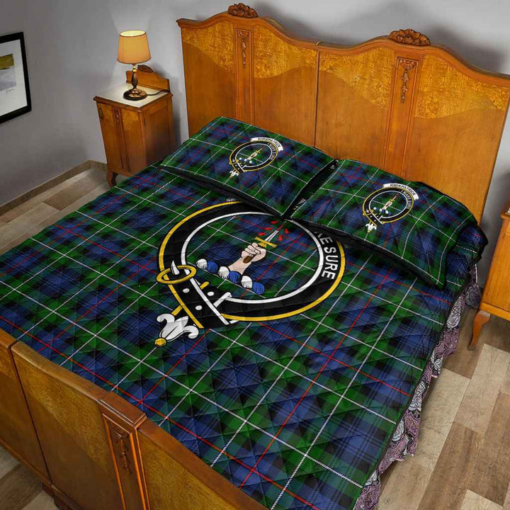 Scottish Kirkpatrick Clan Crest Tartan Quilt Bed Set Tartan Plaid 5