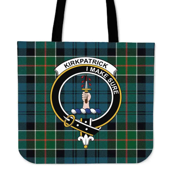 Scottish Kirkpatrick Clan Crest Tartan Tote Bag Tartan Plaid