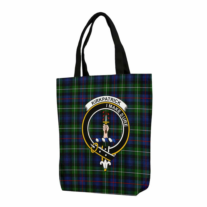Scottish Kirkpatrick Clan Crest Tartan Canvas Bag With Shoulder Strap Tartan Plaid 1