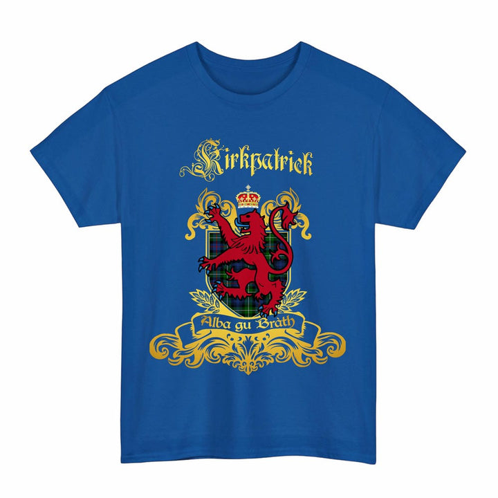 Scottish Kirkpatrick Clan Tartan Lion Rampant of Scotland T-Shirt Tartan Plaid Royal Color