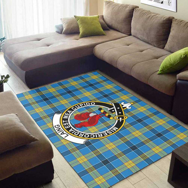 Scottish Laing Clan Crest Tartan Area Rug Tartan Plaid 2