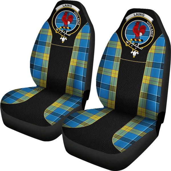 Scottish Laing Clan Crest Tartan Car Seat Covers - Special Style 2