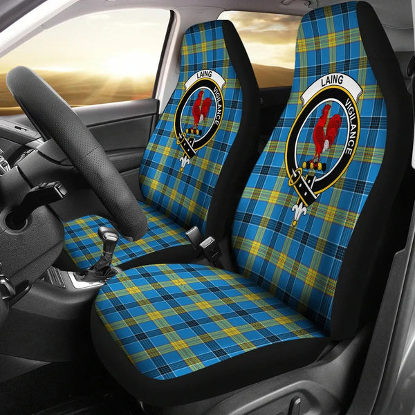 Scottish Laing Clan Crest Tartan Car Seat Covers 2
