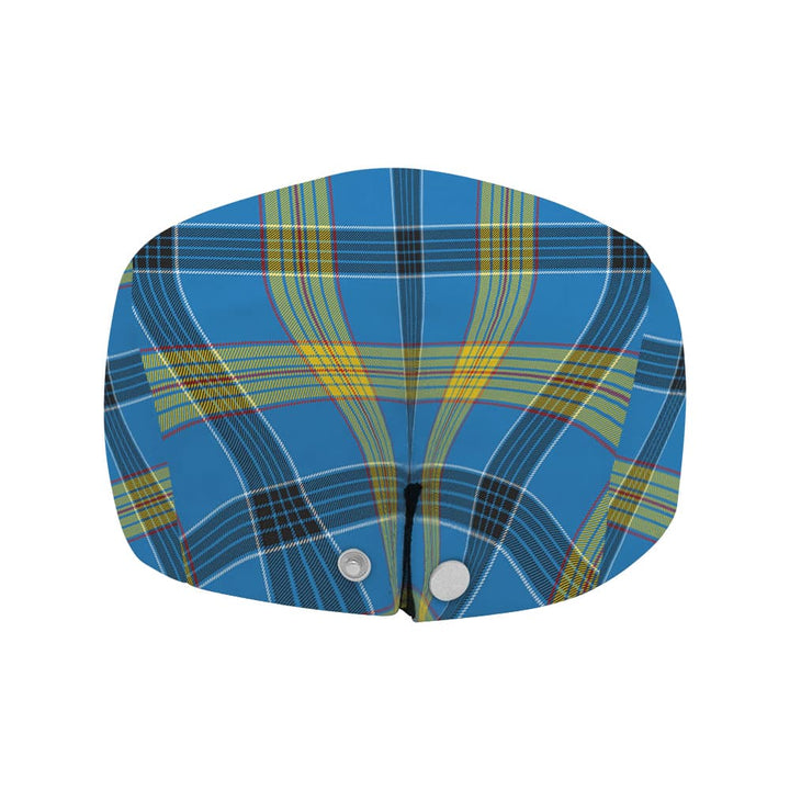 Scottish Laing Clan Crest Tartan Flat Cap Tartan Plaid 4