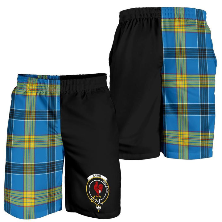 Scottish Laing Clan Crest Tartan Half of Me Men's Shorts