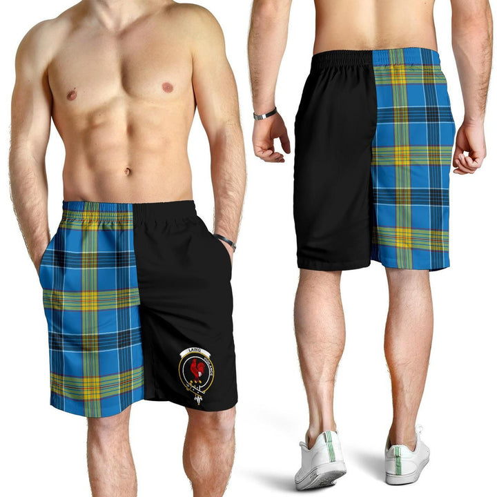 Scottish Laing Clan Crest Tartan Half of Me Men's Shorts