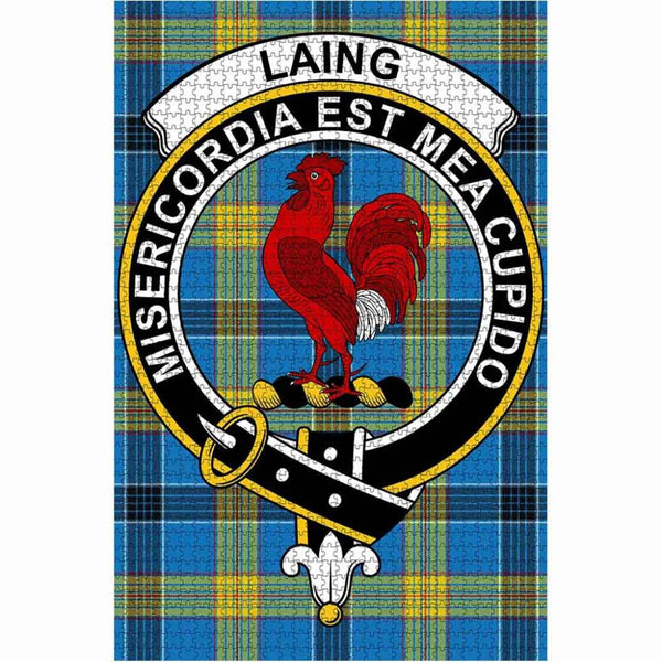 Scottish Laing Clan Crest Tartan Jigsaw Puzzle 1