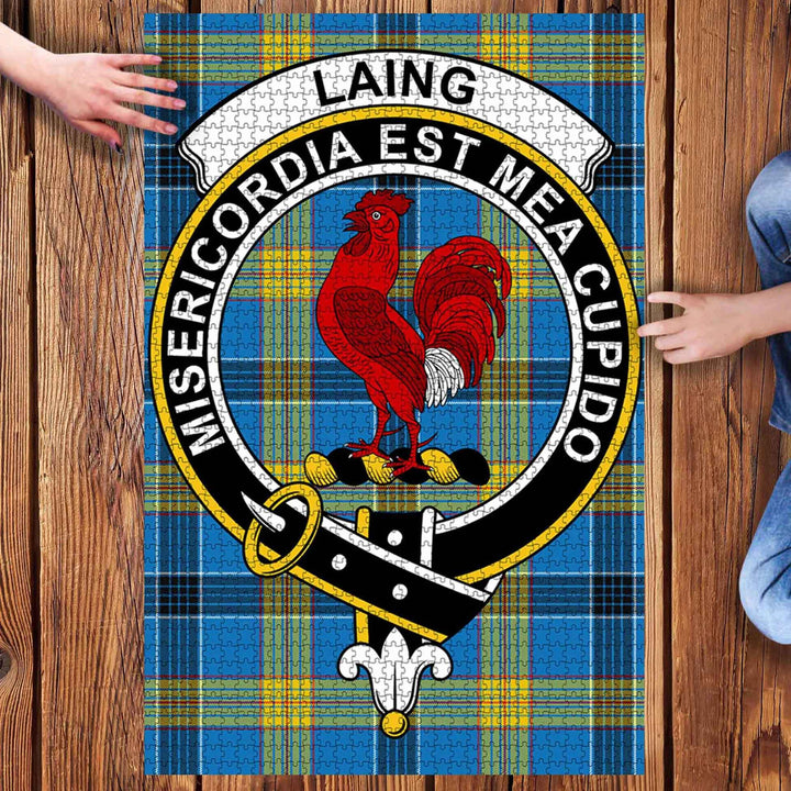 Scottish Laing Clan Crest Tartan Jigsaw Puzzle 3