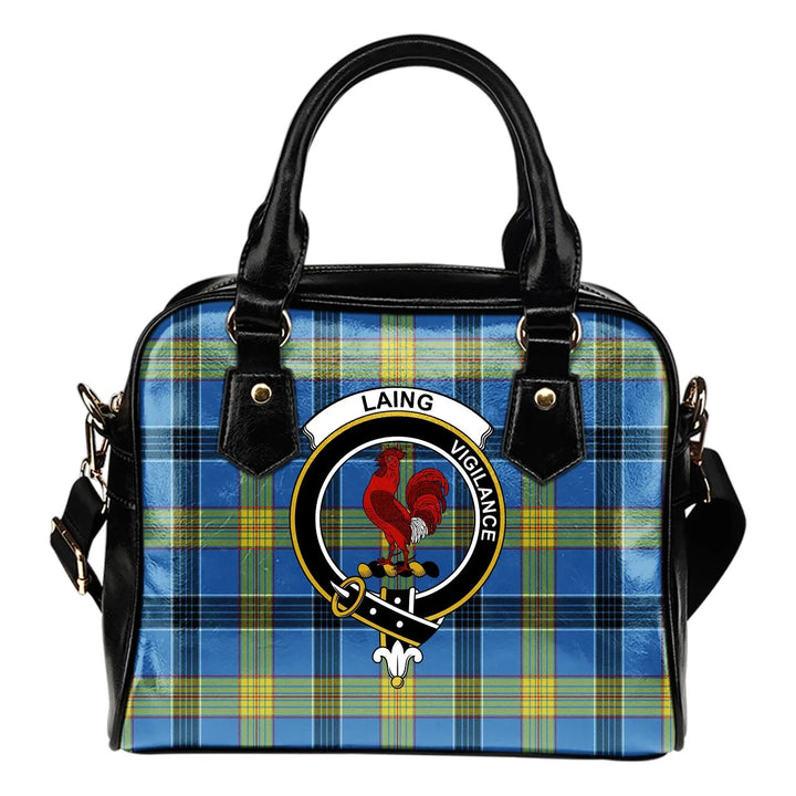 Scottish Laing Clan Crest Tartan Shoulder Handbag Tartan Plaid 1