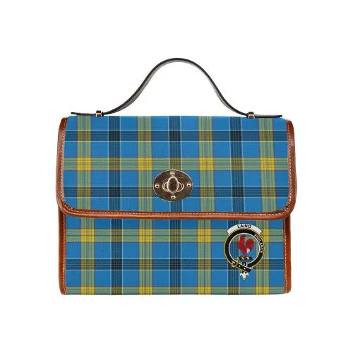 Scottish Laing Clan Crest Tartan Waterproof Canvas Bag Tartan Plaid 2