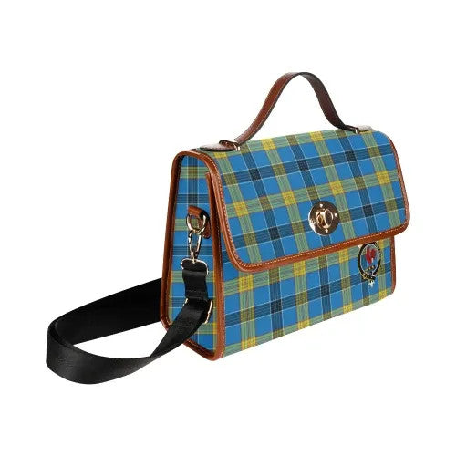 Scottish Laing Clan Crest Tartan Waterproof Canvas Bag Tartan Plaid 3