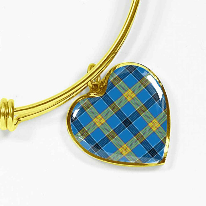 Scottish Laing Clan Tartan Bangle Heart Tartan Plaid 2