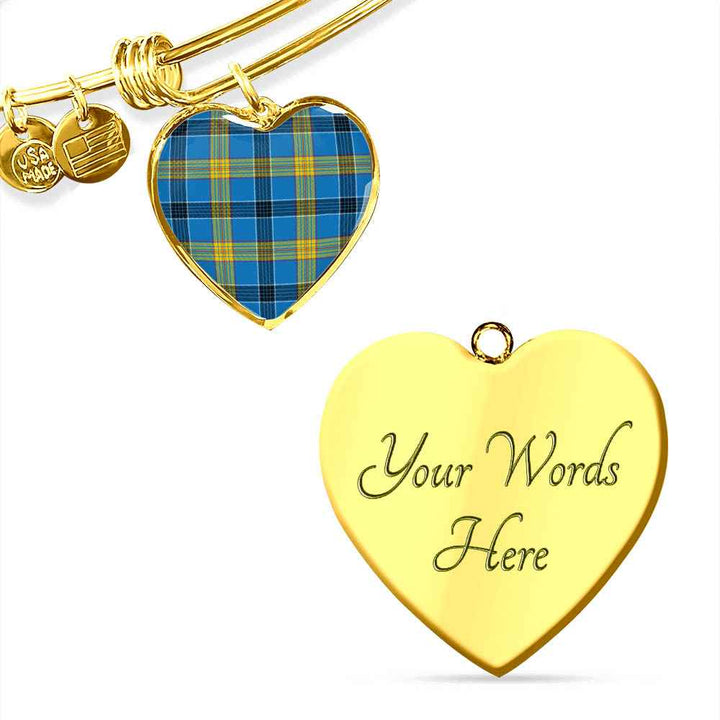 Scottish Laing Clan Tartan Bangle Heart Tartan Plaid 4