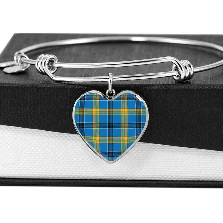 Scottish Laing Clan Tartan Bangle Heart Tartan Plaid 5