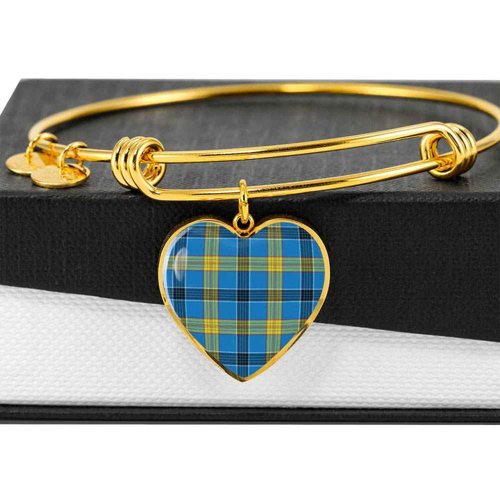 Scottish Laing Clan Tartan Bangle Heart Tartan Plaid 6