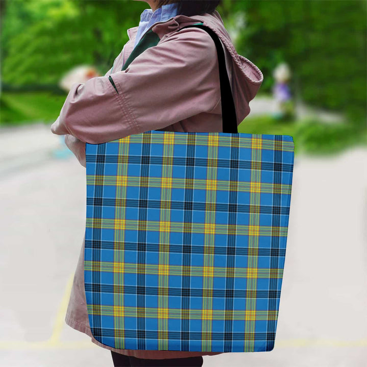 Scottish Laing Clan Tartan Canvas Bag With Shoulder Strap Tartan Plaid 2