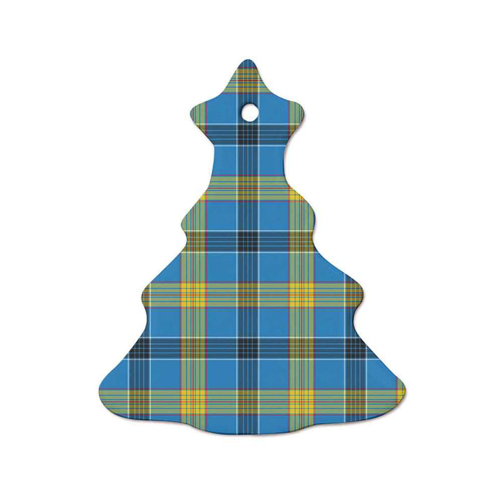 Scottish Laing Clan Tartan Ceramic Ornament  Tree Shape Tartan Plaid