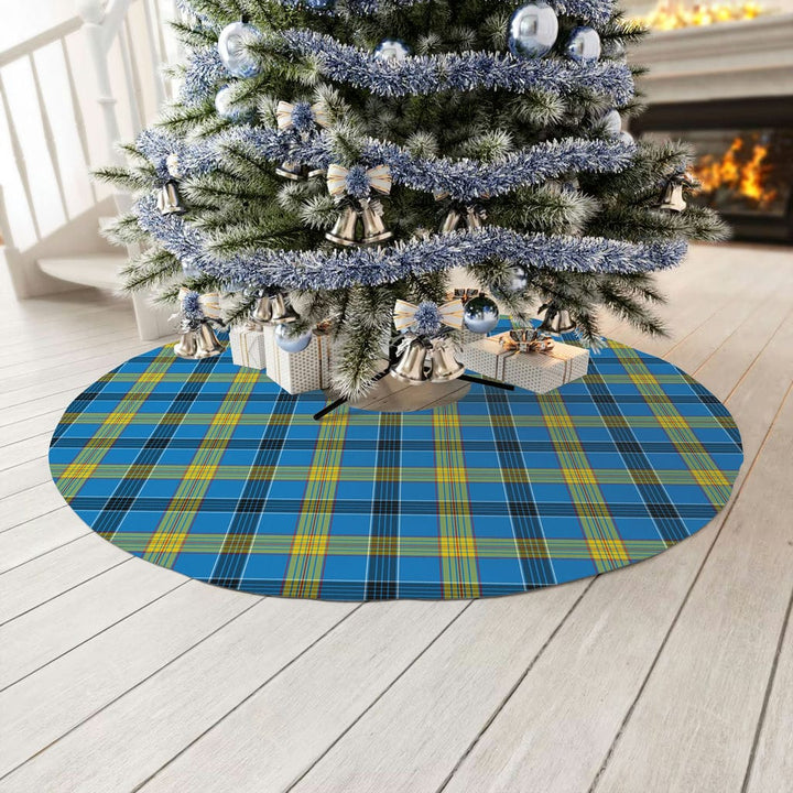 Scottish Laing Clan Tartan Christmas Tree Skirt No Tassels 3 Tartan Plaid