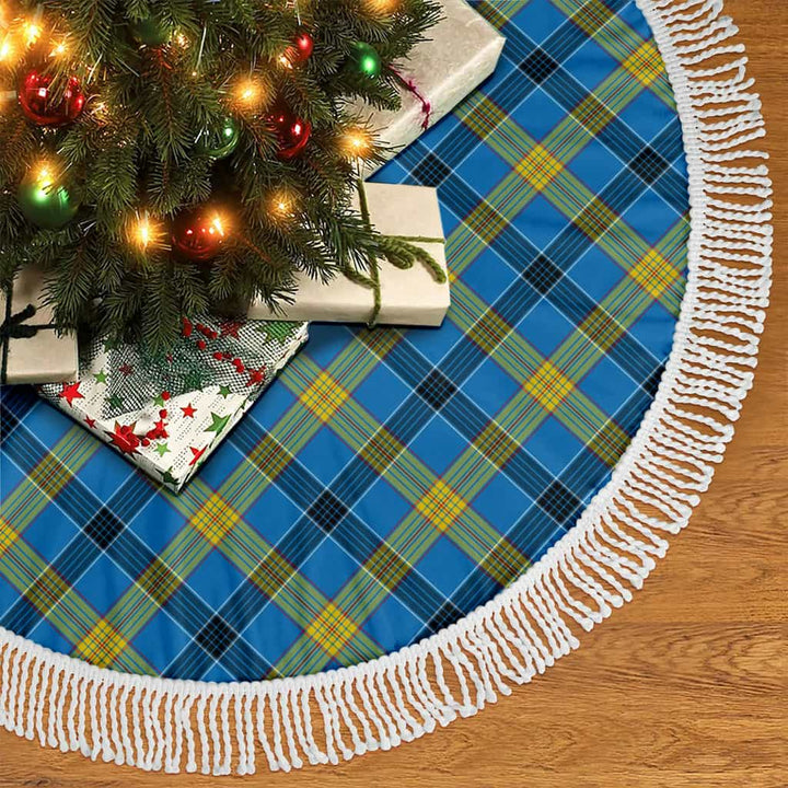 Scottish Laing Clan Tartan Christmas Tree Skirt Tassels 2 Tartan Plaid