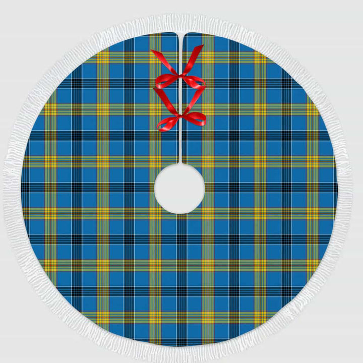 Scottish Laing Clan Tartan Christmas Tree Skirt Tassels 1 Tartan Plaid