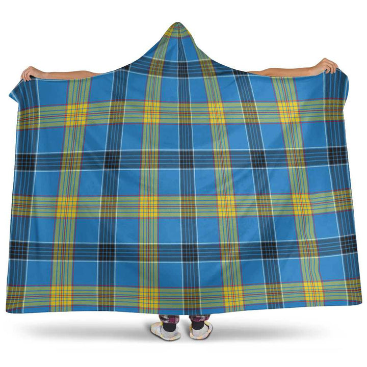 Scottish Laing Clan Tartan Hooded Blanket Tartan Plaid 1