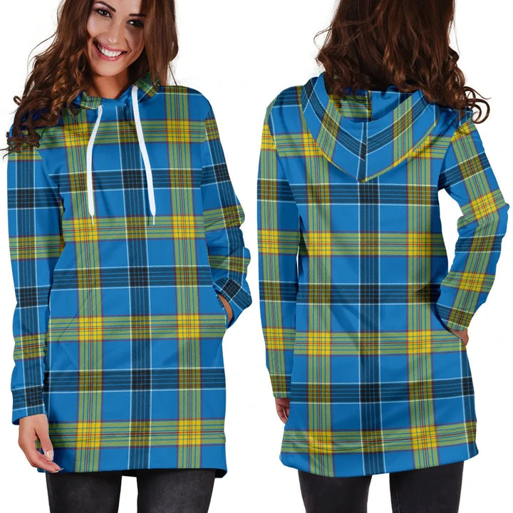 Scottish Laing Clan Tartan Hoodie Dress