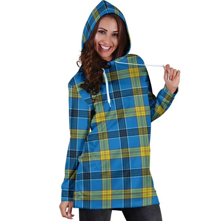 Scottish Laing Clan Tartan Hoodie Dress