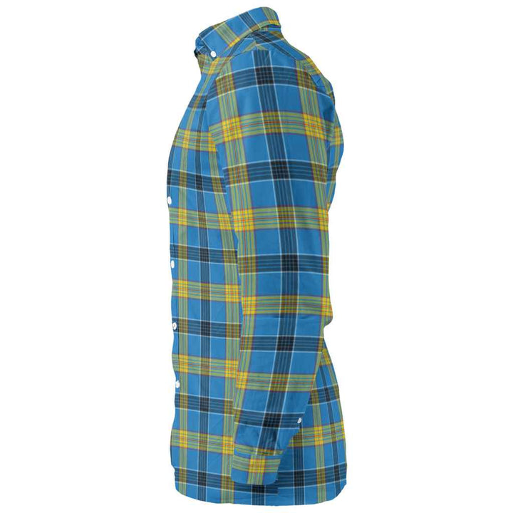 Scottish Laing Clan Tartan Long Sleeve Shirt Tartan Plaid
