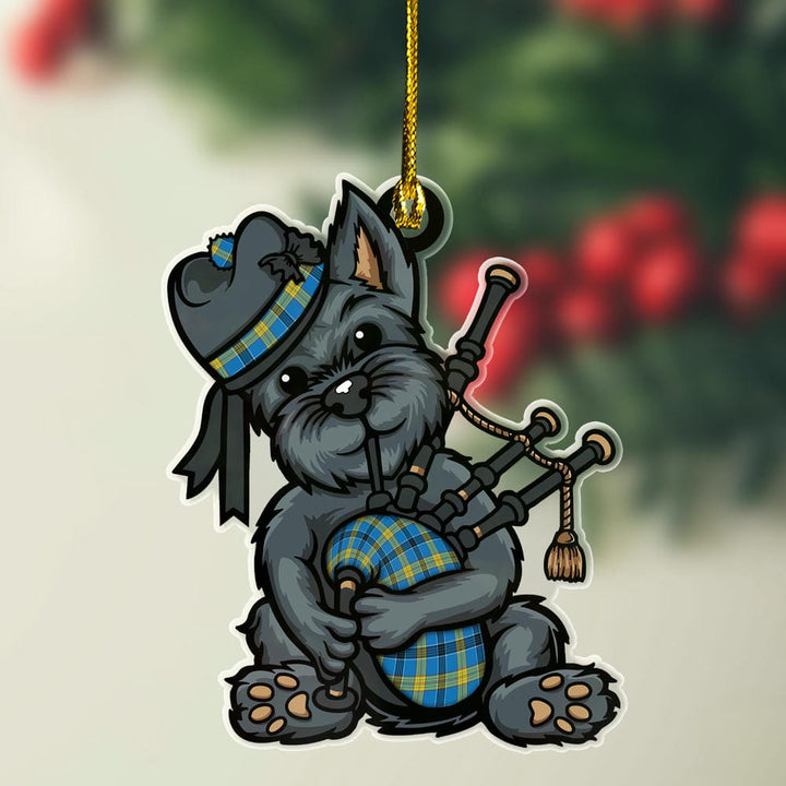Scottish Laing Clan Tartan Ornament Scottish Terrier Plays The Bagpipes Tartan Plaid