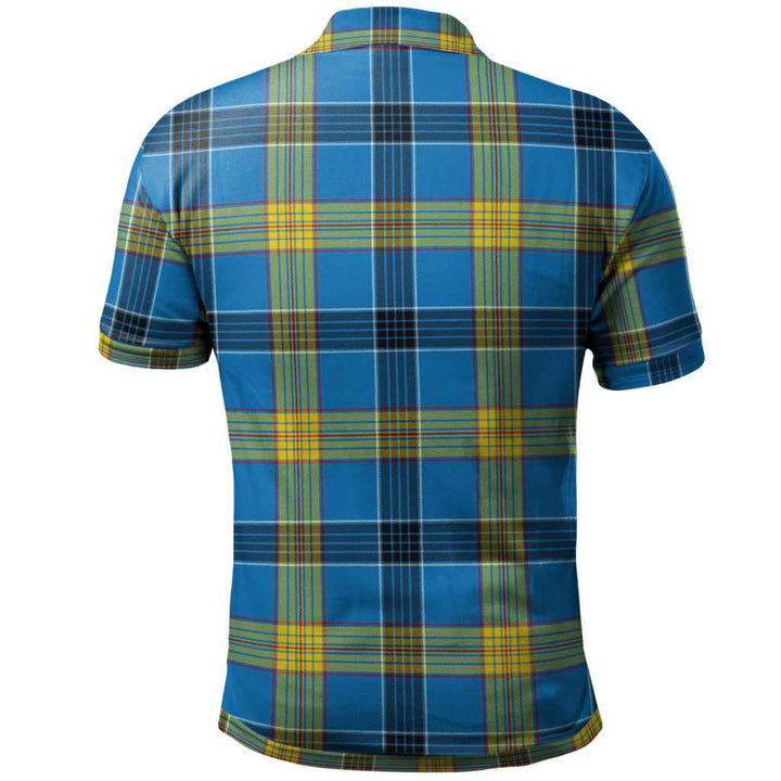 Scottish Laing Clan Tartan Polo Shirt Back Side Tartan Plaid