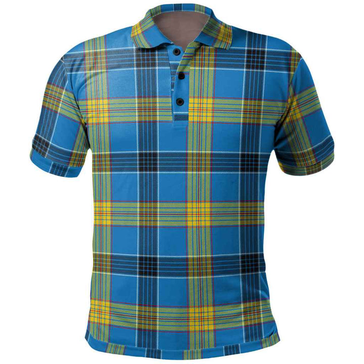Scottish Laing Clan Tartan Polo Shirt Front Side Tartan Plaid