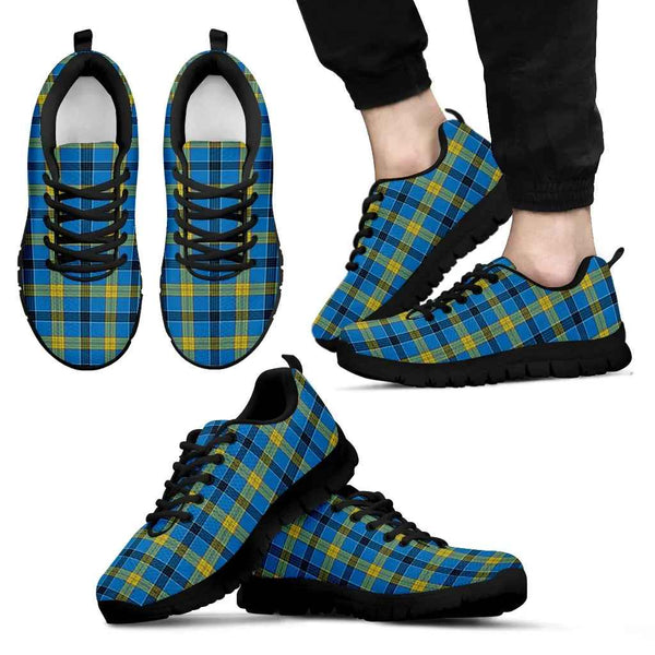 Scottish Laing Clan Tartan Sneakers Black Sole Tartan Plaid