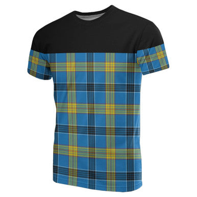 Scottish Laing Clan Tartan T-Shirt Horizontal Style Front Side Tartan Plaid