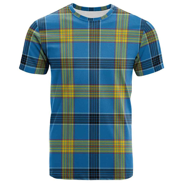 Scottish Laing Clan Tartan T-Shirt Front Side Tartan Plaid