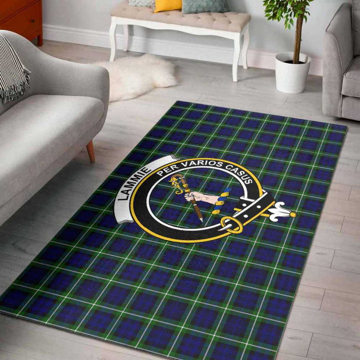 Scottish Lammie Clan Crest Tartan Area Rug Tartan Plaid 1